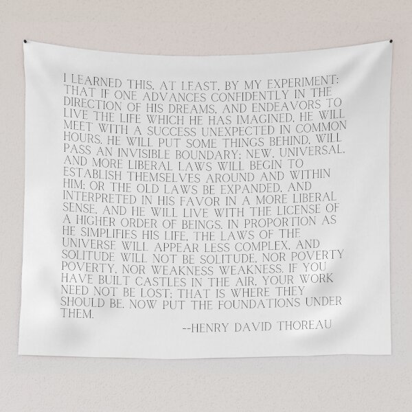 Item preview, Advance Confidently in the Direction of your Dreams, Thoreau Typography designed and sold by Christie Olstad.