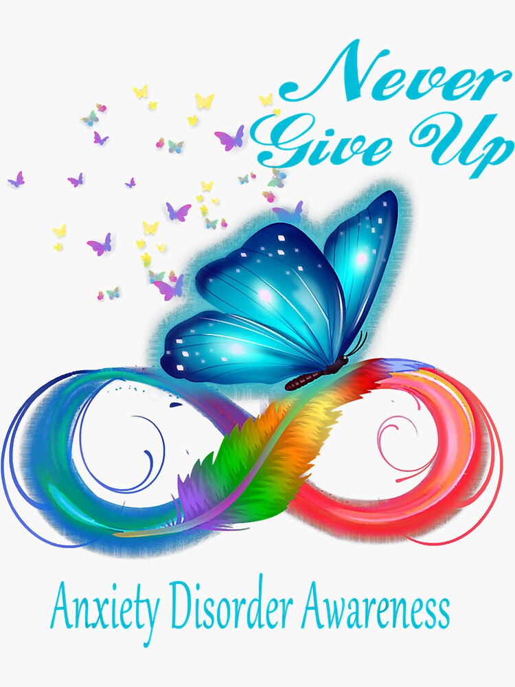 "Butterfly Anxiety Disorder Awareness" Sticker for Sale by