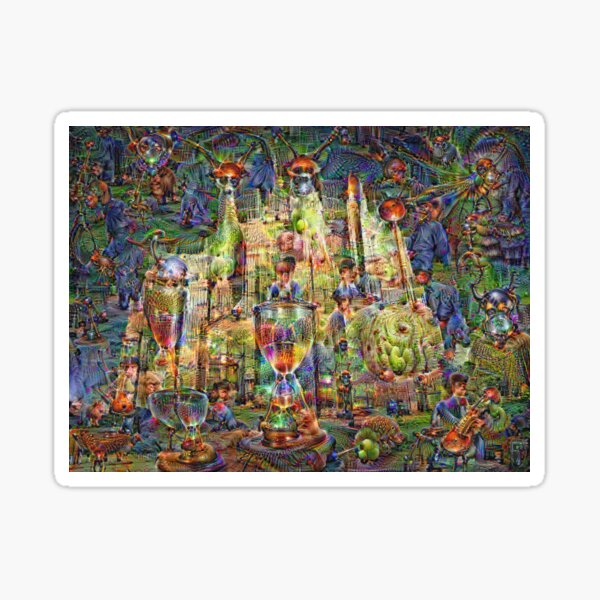 DeepDream Pictures, Cathedral 001 Sticker