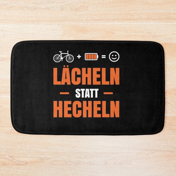 Item preview, Cyclist e-bike funny saying smile instead of panting designed and sold by Lenny Stahl.