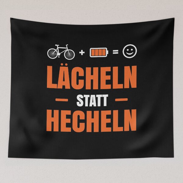 Item preview, Cyclist e-bike funny saying smile instead of panting designed and sold by Lenny Stahl.