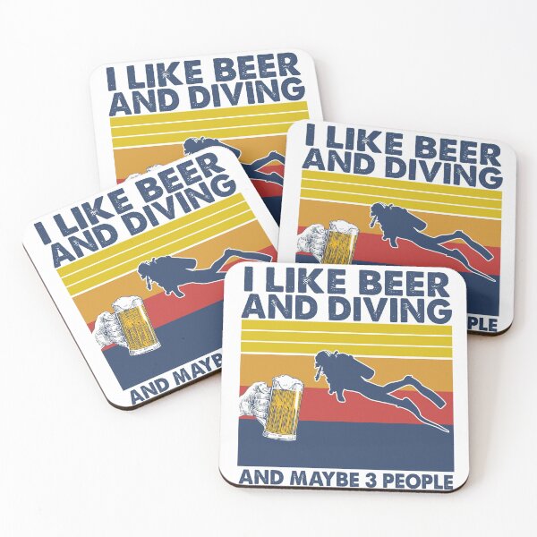 Item preview, me gusta la cerveza y el buceo y tal vez 3 personas designed and sold by Adolfo114.