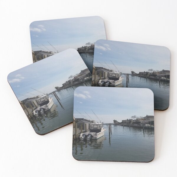 Item preview, Neighborhood Docks Along South Shore designed and sold by RotondoArt.