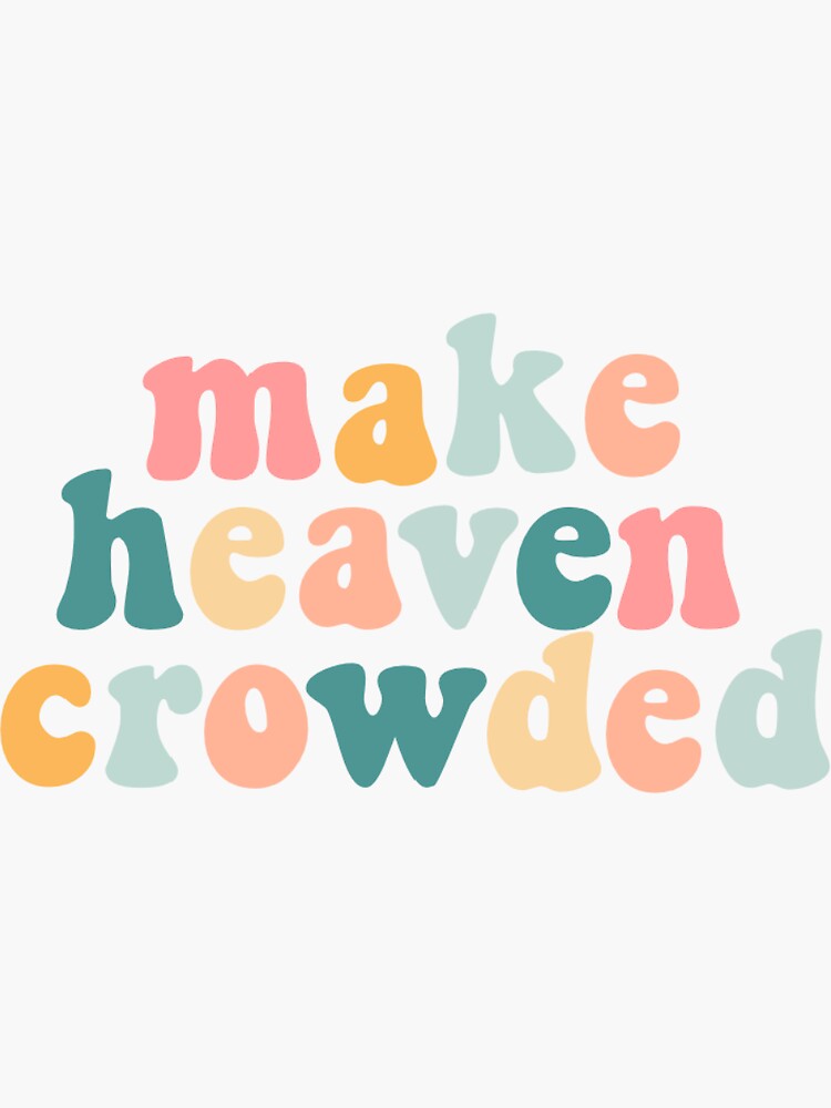 Make Heaven Crowded Zipper Pouch Christian Apparel 