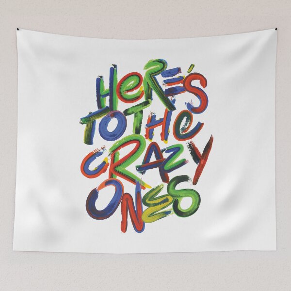 Item preview, "Here's to the crazy ones" cheers art design designed and sold by AznavourByKarin.