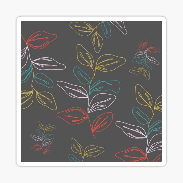 Happy colors put together on tree leaves Sticker