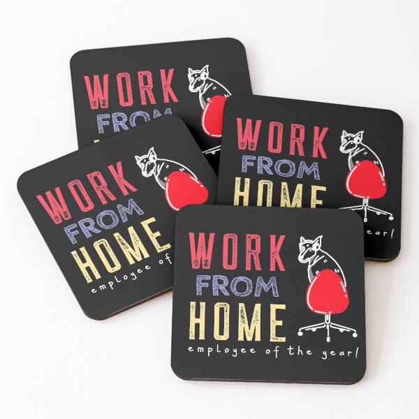 Item preview, Work From Home Employee OF The Year Cute Dog designed and sold by ChaseCoClothing.