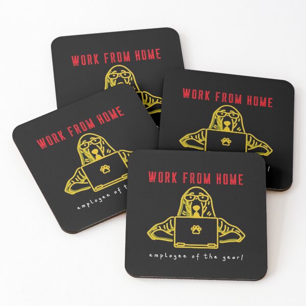 Item preview, Work From Home Employee OF The Year Cute Dog designed and sold by ChaseCoClothing.