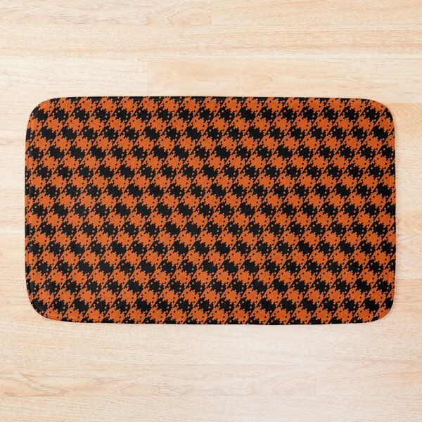 Item preview, Space Invader Dogtooth Pattern Black and Orange designed and sold by Quooki.