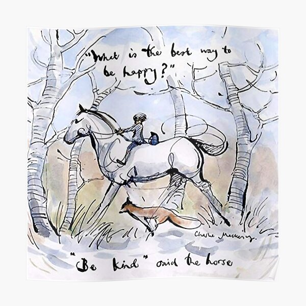 Charlie Mackesy Horse Poster