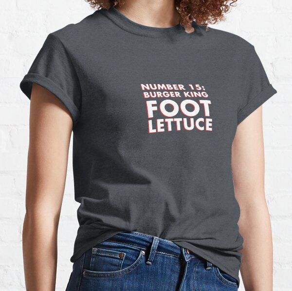 Large Meme T Shirts Redbubble - burger king foot lettuce loud roblox
