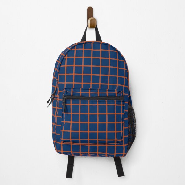 Item preview, Seamless dark blue and orange plaid pattern designed and sold by Farzad Designs.