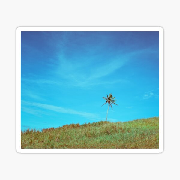 Turquoise Crystal Blue Sky Coconut Hill Vacation Sticker