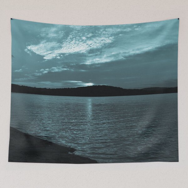 Item preview, Blue beach at sunset designed and sold by GrannysGarage.