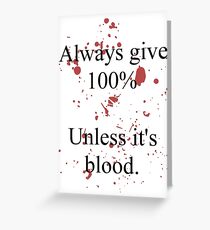Blood. Greeting Card
