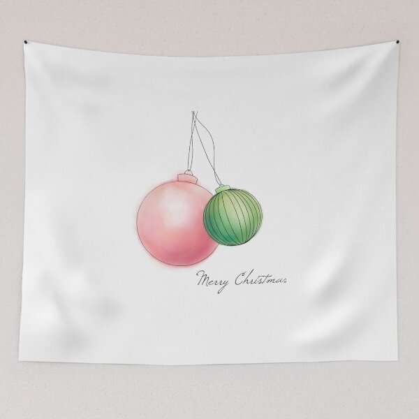 Artikelvorschau, Minimalistische Aquarellkarte der frohen Weihnachten entworfen und verkauft von JanaMJ.