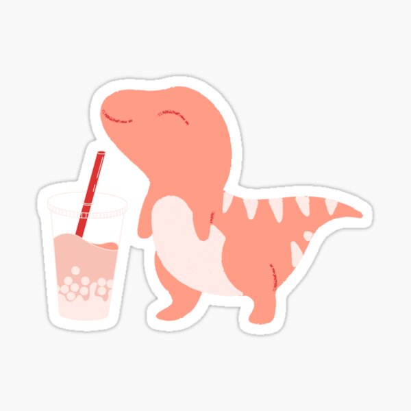 Bubble-free Red the Dino Stickers