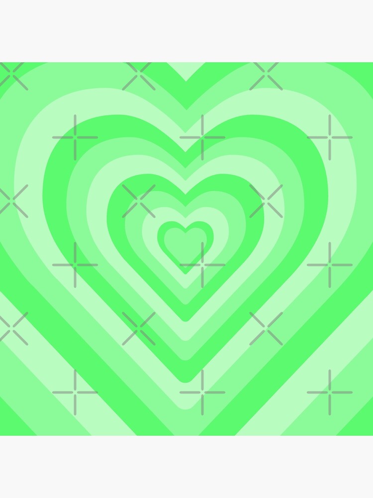 "Aesthetic Green Heart Pattern" Poster by STAR10008 | Redbubble