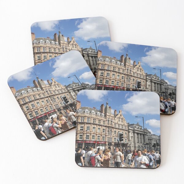 Item preview, Bustling Street in London designed and sold by RotondoArt.