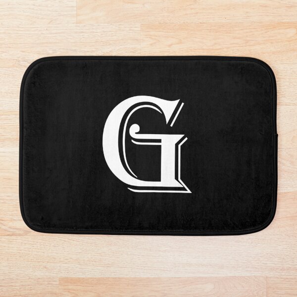 Item preview, White Algerian letter G on black  designed and sold by Alphabetss.
