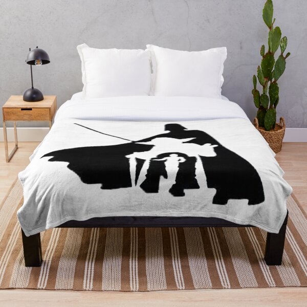 sillhoutte character Throw Blanket