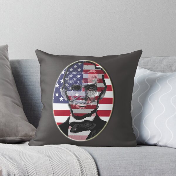 Item preview, Abraham Lincoln - USA Flag - NumbTs - design Unique Quality Printed Designs illustration designed and sold by NumbTs.
