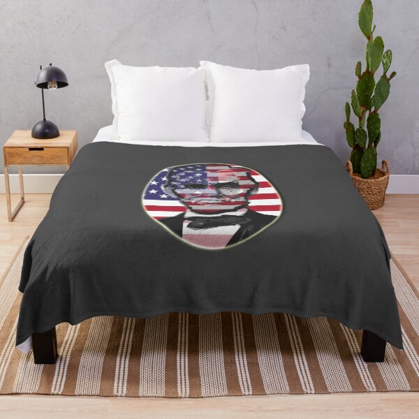 Item preview, Abraham Lincoln - USA Flag - NumbTs - design Unique Quality Printed Designs illustration designed and sold by NumbTs.