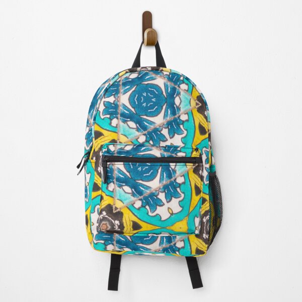 Item preview, Geometric triangles with colorful seamless pattern - blue - yellow design designed and sold by Geometrina.