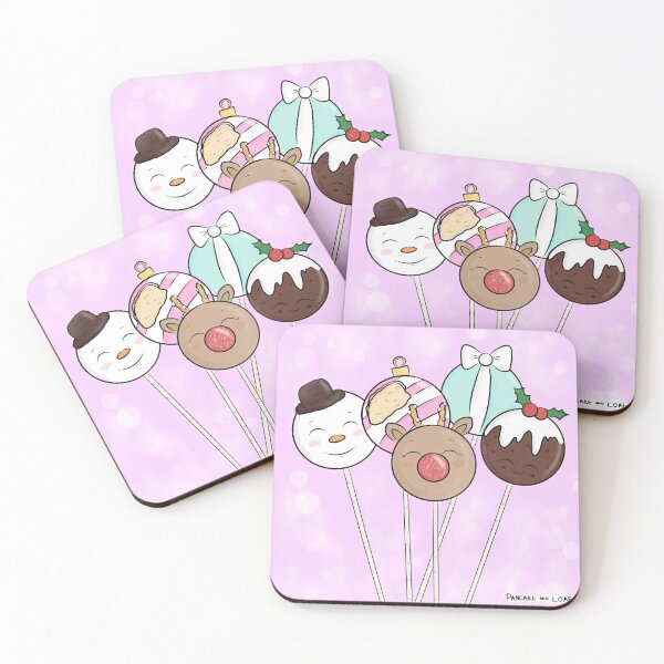 Item preview, Happy Cute Christmas Cake Pops designed and sold by PancakeAndLoaf.