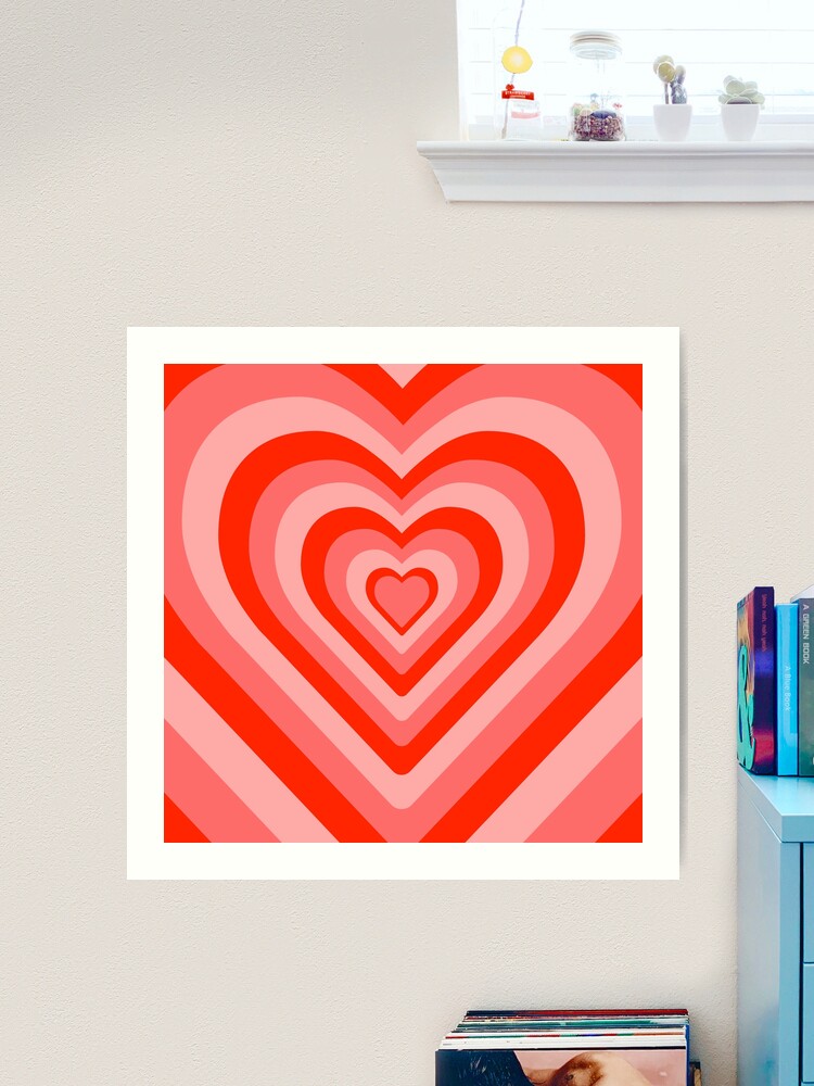 Aesthetic Red Heart Pattern Magnet for Sale by STAR10008