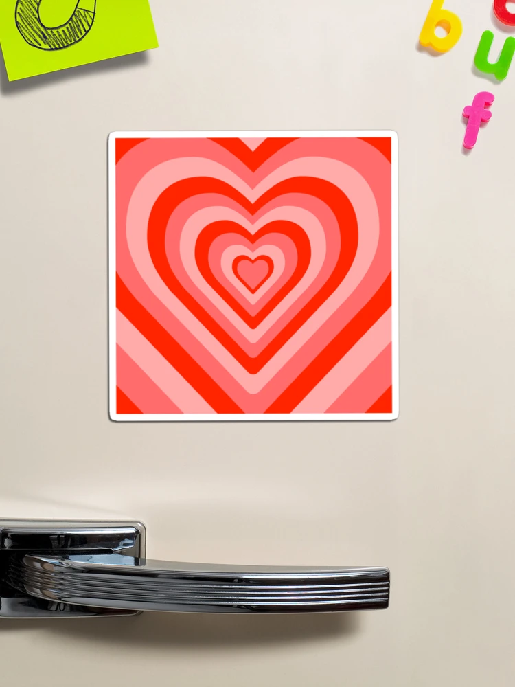 Aesthetic Red Heart Pattern Magnet for Sale by STAR10008