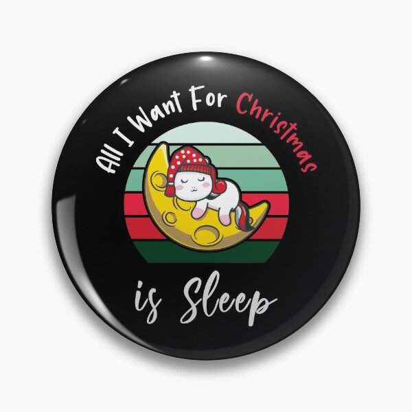Item preview, All I Want For Christmas Is Sleep Funny and Cute Unicorn Xmas Vintage Retro Sunset designed and sold by Scratches Tees.