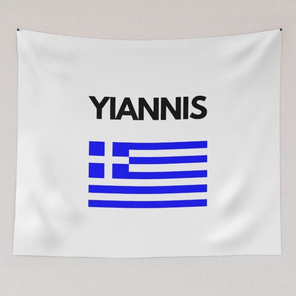 Item preview, Yiannis Greek Name with Greek Flag Design designed and sold by TheGreekGuy.