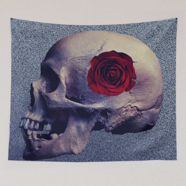 Item preview, Red Rose Skull designed and sold by Swooncake Press.