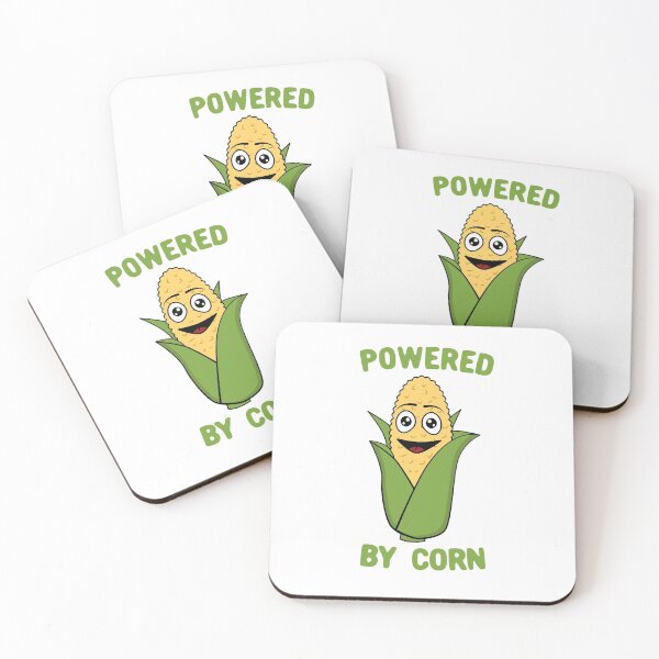 Item preview, Powered By Corn, Cute Kawaii Corn designed and sold by Kawaiindoodle.