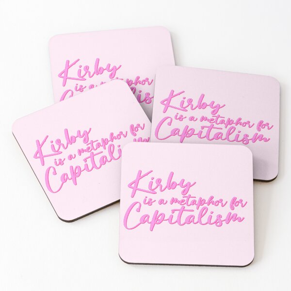 Item preview, kirby is a metaphor for capitalism - script text designed and sold by cameronbaba.