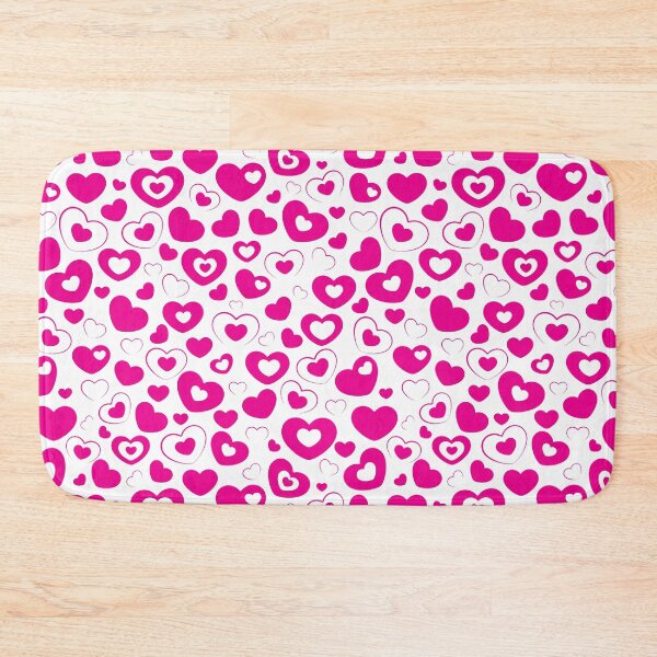 Item preview, Lipstick Pink Solid and Frame Hearts on White Background designed and sold by Darcy777.