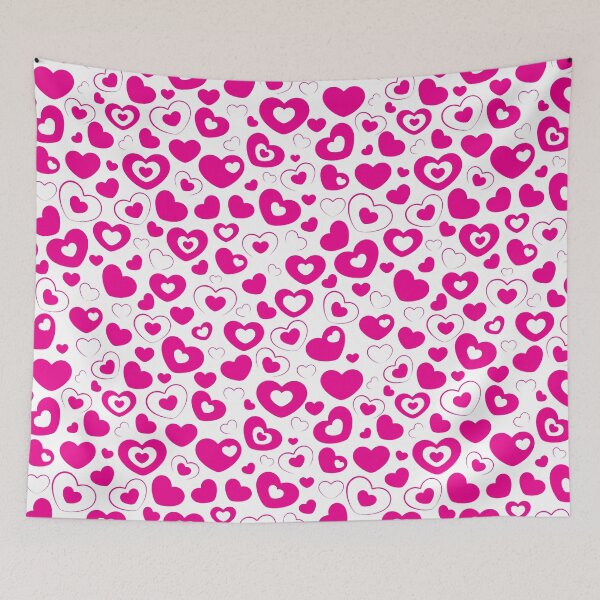 Item preview, Lipstick Pink Solid and Frame Hearts on White Background designed and sold by Darcy777.