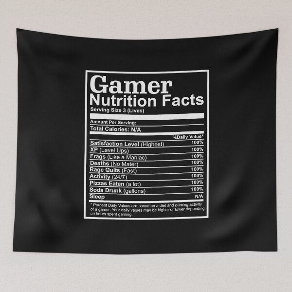 Item preview, Gamer Nutrition Facts funny gaming video games lover gift designed and sold by alenaz.