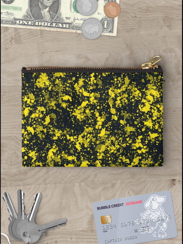 Thumbnail 3 of 4, Zipper Pouch, Abstract Splashes Yellow designed and sold by RADesigns21.