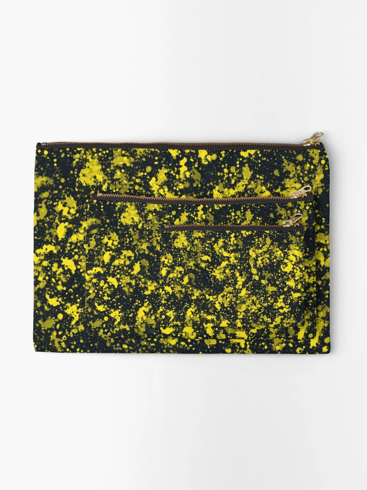 Thumbnail 2 of 4, Zipper Pouch, Abstract Splashes Yellow designed and sold by RADesigns21.