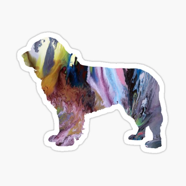 newfoundland dog art Sticker