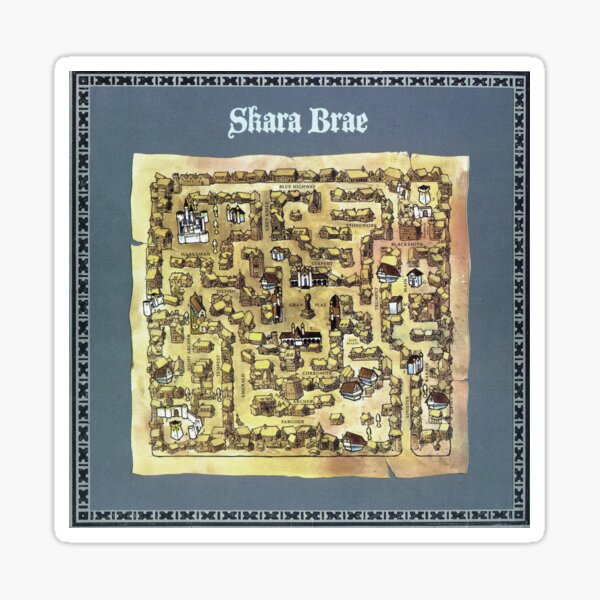 Item preview, Skara Brae - Bard's Tale City Map designed and sold by UnitShifter.