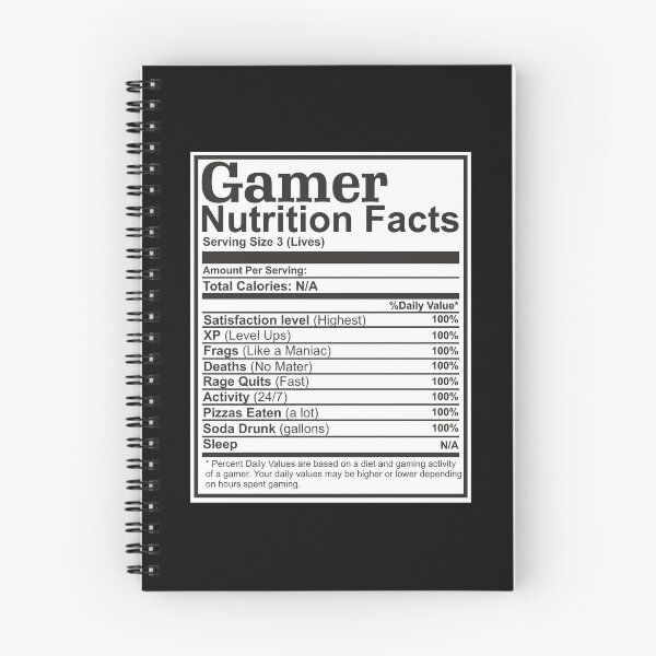 Item preview, Gamer Funny Nutrition Facts Table Chart video games lover gift designed and sold by alenaz.