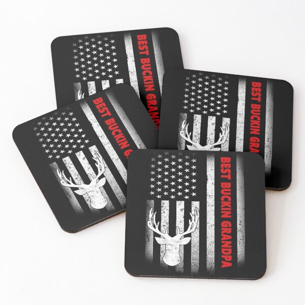 Item preview, Best Buckin Grandpa, American USA Flag Deer Hunting designed and sold by Space Art.
