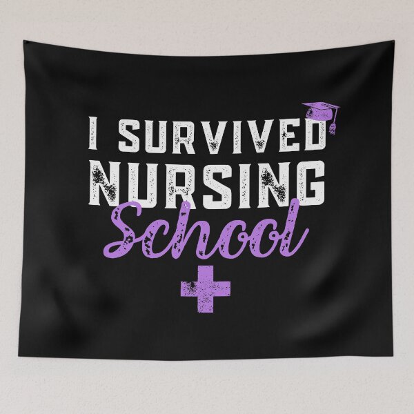 Item preview, I Survived Nursing School RN Graduation - Funny Nurse Quote designed and sold by JulianoZn97.