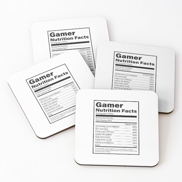 Item preview, Gamer nutrition facts designed and sold by GoldenDov.