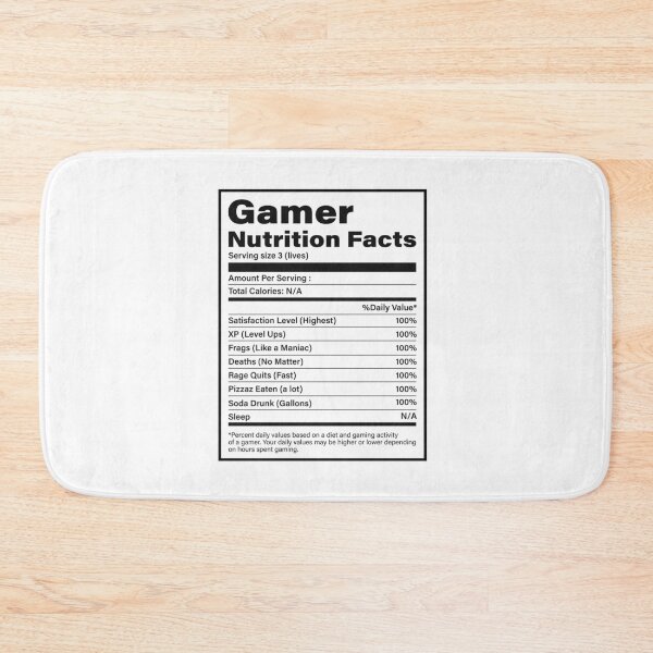 Item preview, Gamer nutrition facts designed and sold by GoldenDov.
