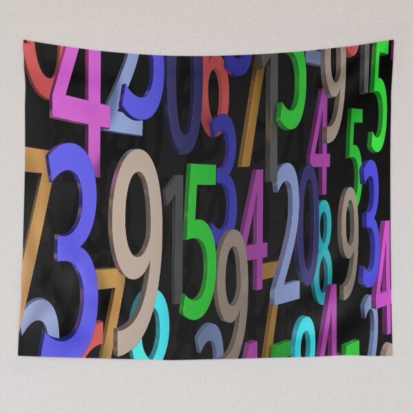 Item preview, vivid color 3D numbers design designed and sold by Rajzone.