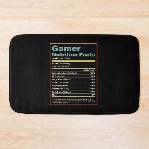 Item preview, Gamer nutrition facts designed and sold by GoldenDov.